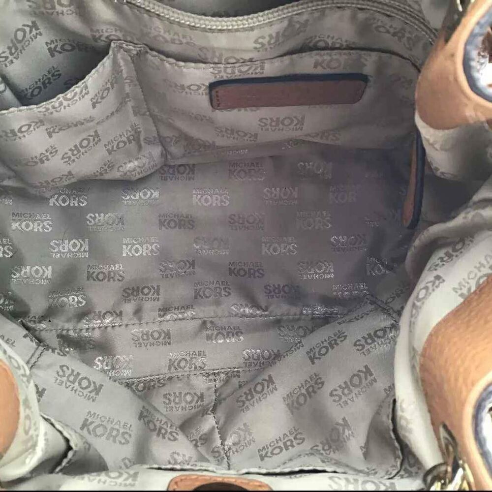 Michael Kors Mk Frankie Drawstring Bucket Brown C… - image 8